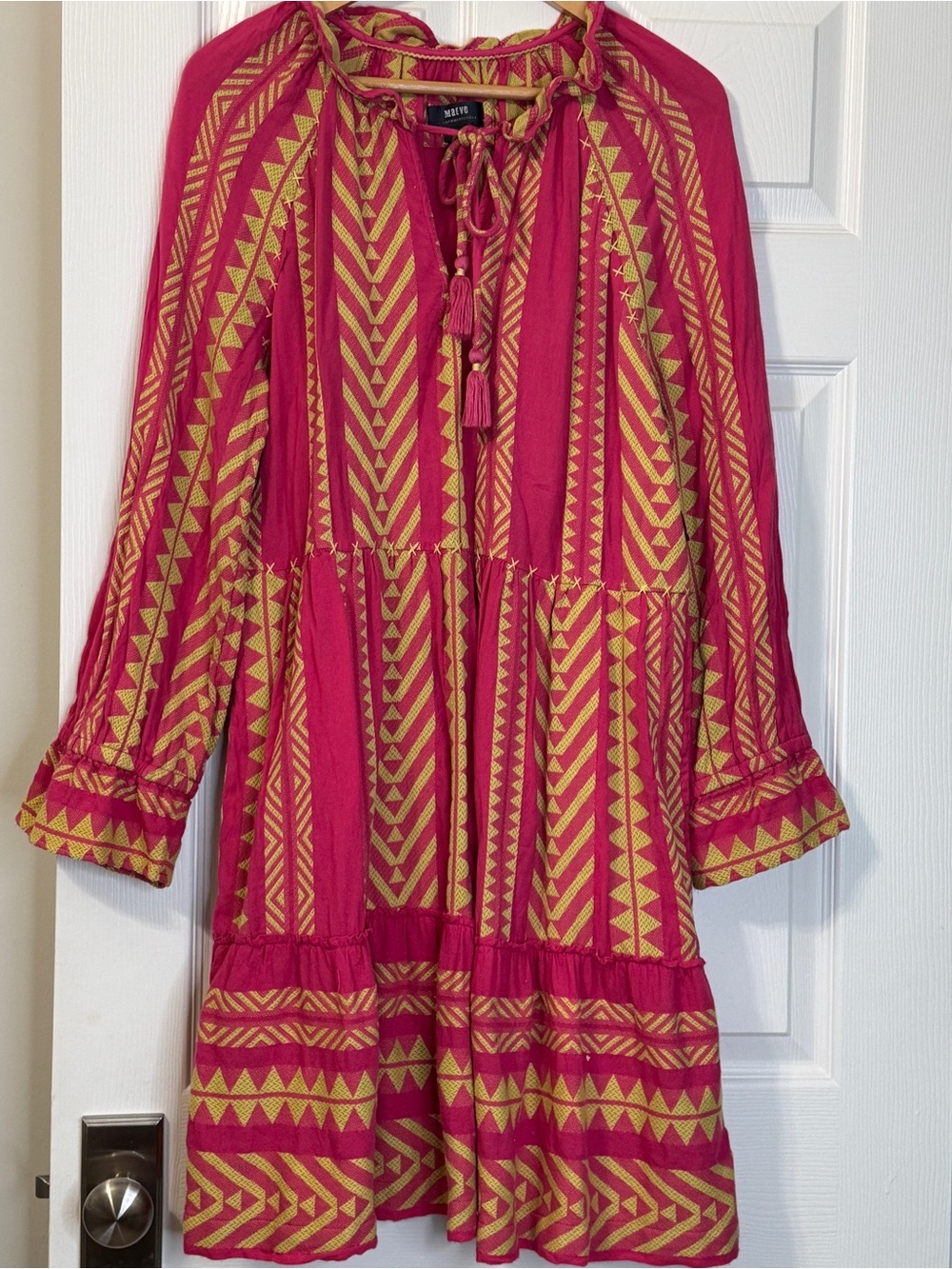 Maeve pink & yellow boho dress